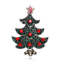Elegant Christmas Tree Rhinestone Alloy Brooch With Star, Festive Lapel Pin Corsage Gift For Women