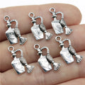 20x10mm 0.8g Antique Silver Zinc Alloy Perfume Bottle Charm Pendant for DIY Necklace Bracelet Making