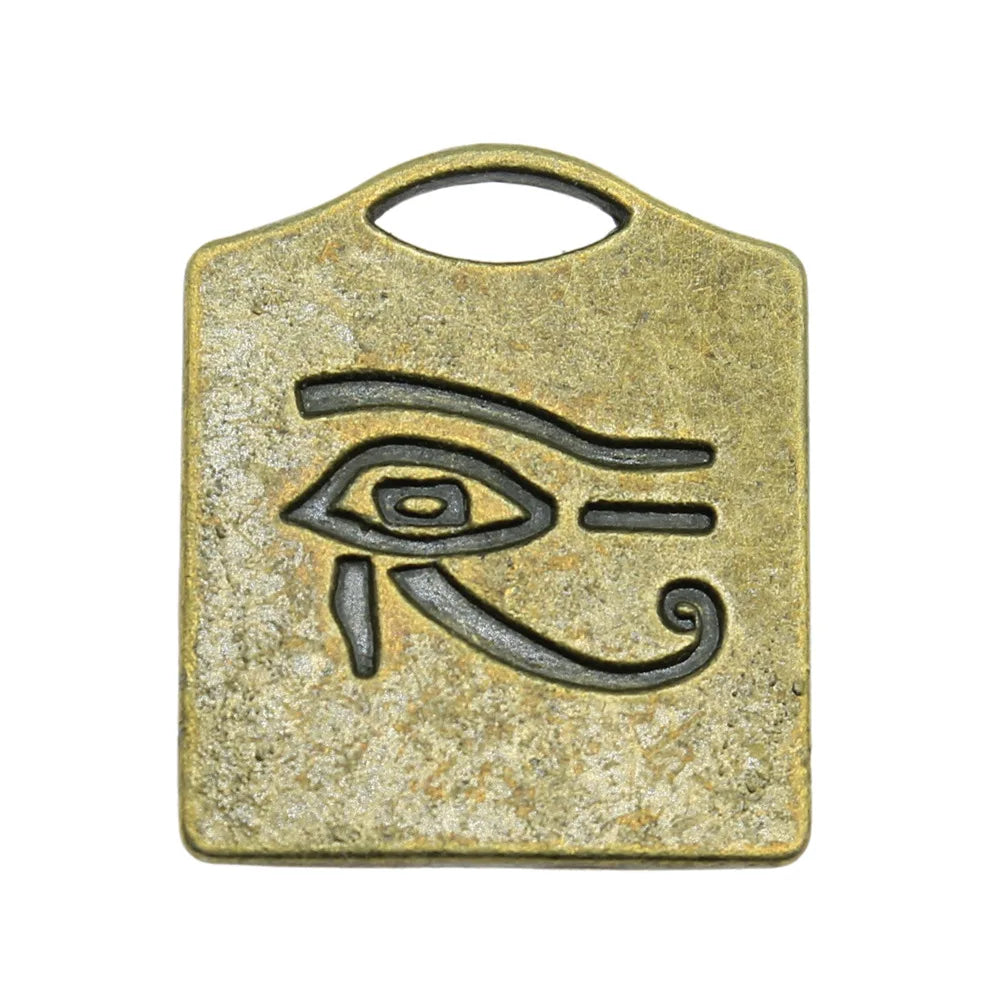 25x21mm 5.3g Antique bronze zinc alloy Eye of Horus charm pendant for DIY necklace jewelry making