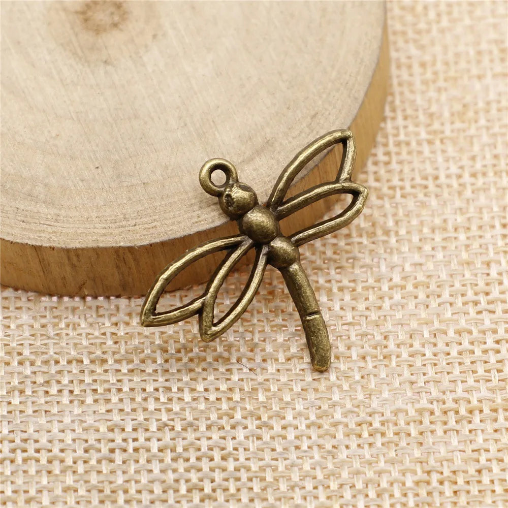 32x27mm 1.4g Multicolor Zinc Alloy Dragonfly Charm Pendant for Necklace Bracelet DIY Jewelry Making