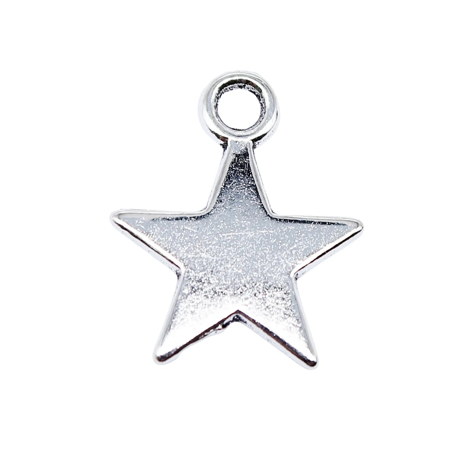15x13mm 0.6g Antique Silver Zinc Alloy Five-Point Star Charm Pendant for DIY Necklace Bracelet Making