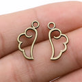 18x9mm 0.4g Multicolor zinc alloy Angel Wing charm pendant for necklace bracelet DIY making