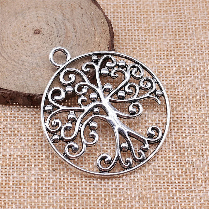 57x50mm 11.3g Antique Silver Zinc Alloy Tree of Life Charm Pendant for Necklace Bracelet Making