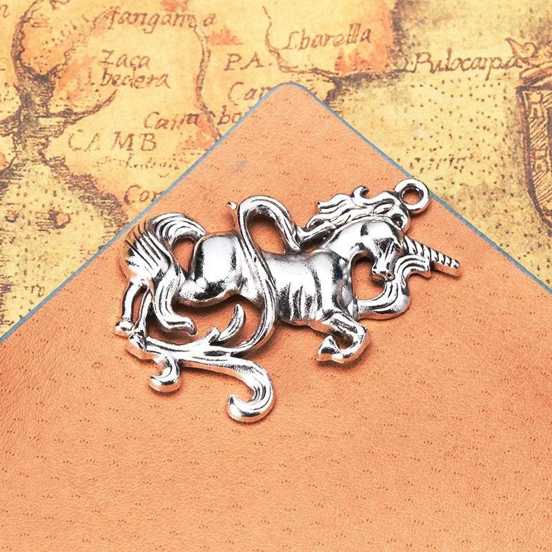 48x35MM Zinc Alloy Horse Unicorn Charm Pendant for DIY Necklace Bracelet Jewelry Making