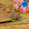 28x22MM Antique Silver Zinc Alloy Horse Hollow Double Sided Charm Pendant for DIY Necklace Bracelet Jewelry Making