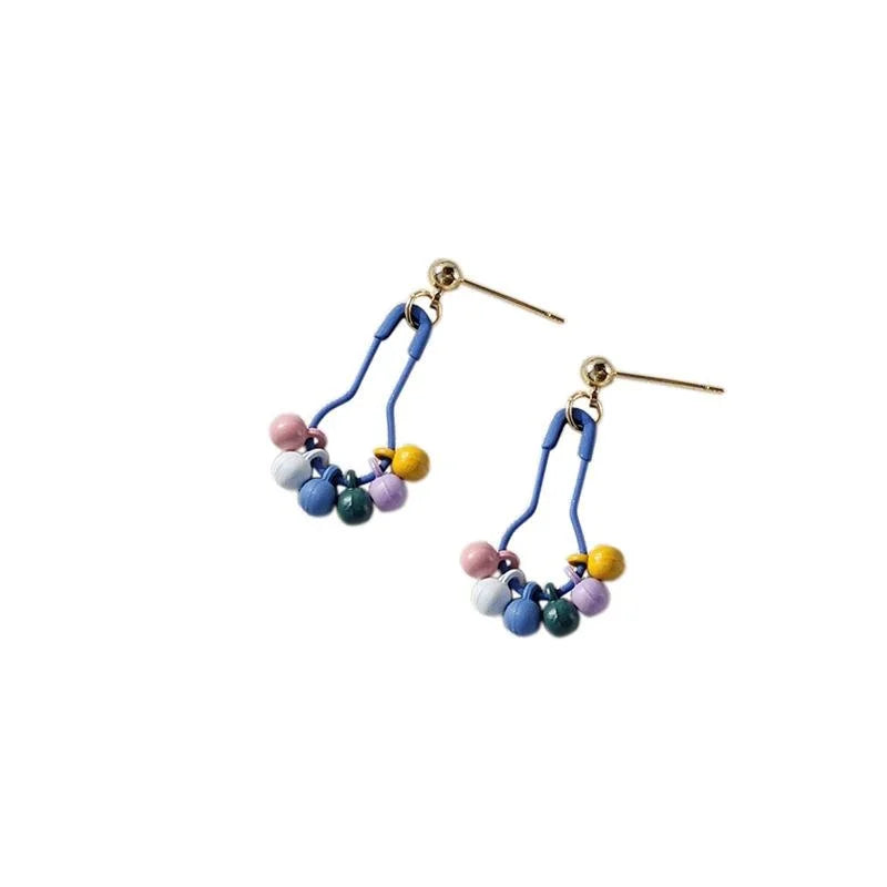 Korean Style Alloy Light Bulb Drop Earrings With Silver Plated Pins For Women