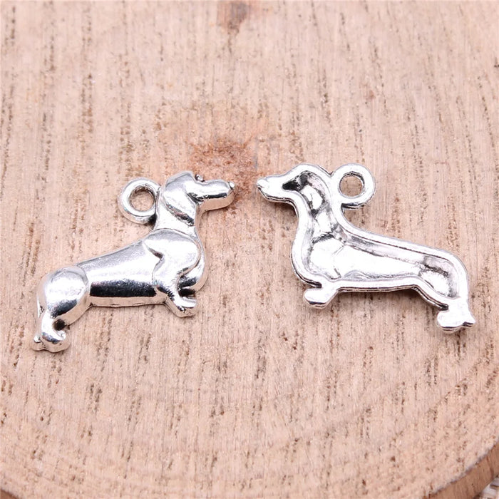 20x15mm 1g Multicolor Zinc Alloy Dog Charm Pendant for DIY Necklace Bracelet Jewelry Making