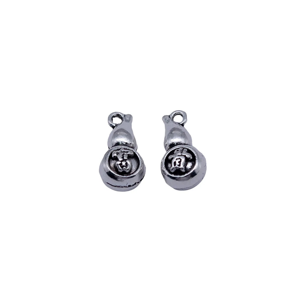 14x7x6.4mm 1.39g Antique Silver Zinc Alloy Gourd Charm Pendant for DIY Necklace Bracelet Jewelry Making