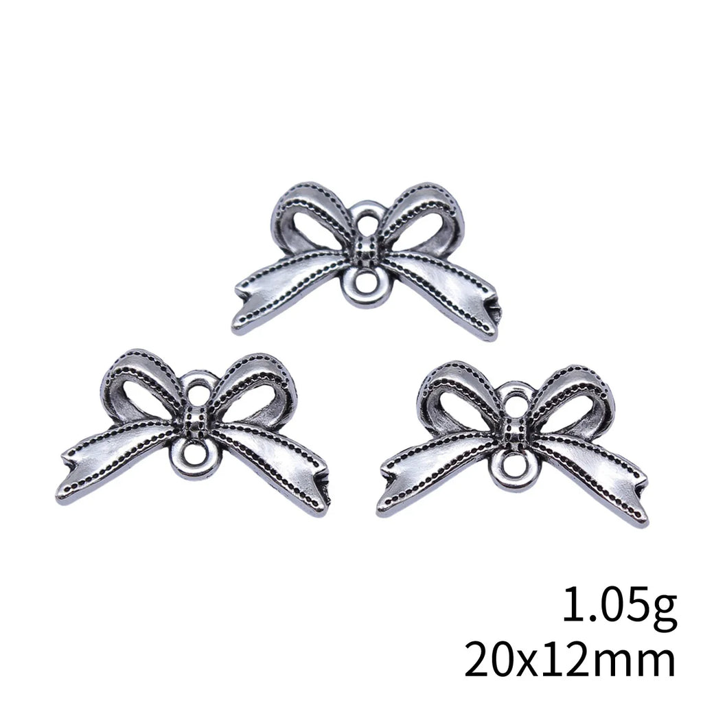 20x12mm 1.05g Antique Silver Zinc Alloy Bowknot Butterfly Connector Charm for DIY Bracelet Earrings Jewelry
