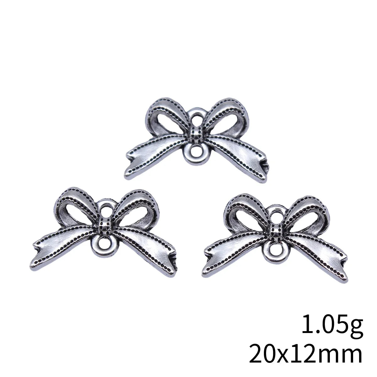 20x12mm 1.05g Antique Silver Zinc Alloy Bowknot Butterfly Connector Charm for DIY Bracelet Earrings Jewelry