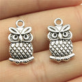 20x11mm 2.2g Antique Silver Zinc Alloy Owl Cat Charm Pendant for DIY Vintage Jewelry Making
