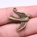29x28mm 1.7g Multicolor Zinc Alloy Bird Charm Pendant for DIY Necklace Bracelet Jewelry Making