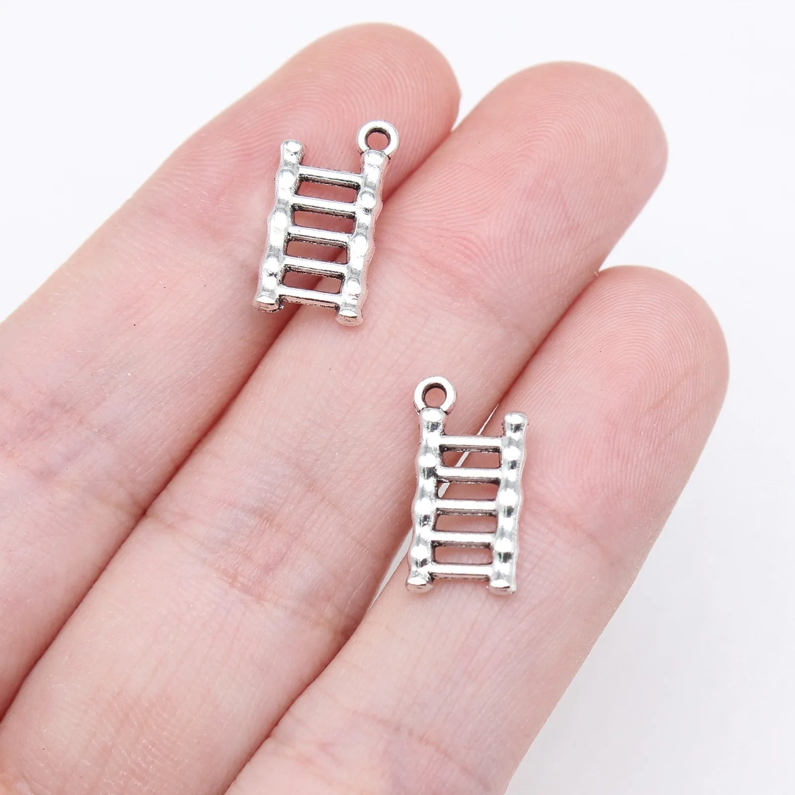 15x8mm 0.59g Antique Silver Zinc Alloy Ladder Charm Pendant for DIY Necklace Bracelet Jewelry Making