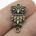 21x11mm 1g Multicolor Zinc Alloy Owl Cat Connector Charm for DIY Bracelet Necklace Jewelry Making