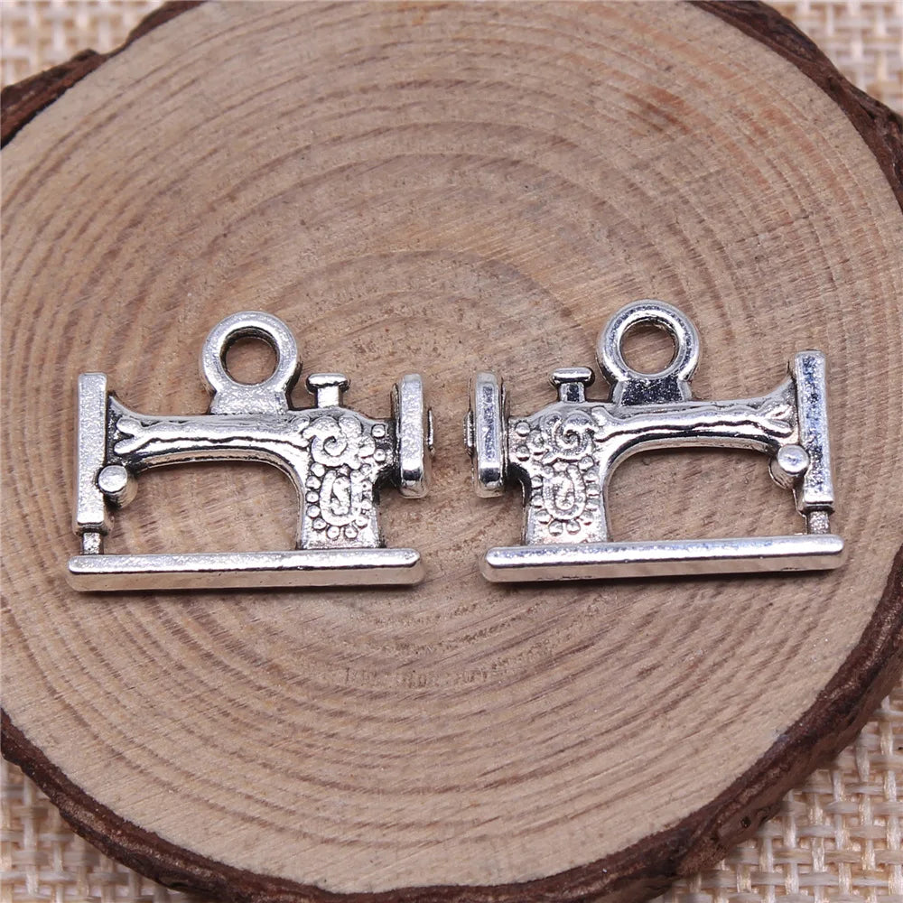 19x15mm 2g Multicolor Zinc Alloy Sewing Machine Charm Pendant for DIY Bracelet Necklace Jewelry Making