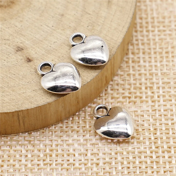 9x12mm 1g Multicolor Zinc Alloy Heart Charm Pendant for DIY Necklace Bracelet Jewelry Making