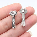 25x11x6.7mm 1.8g Antique Silver Zinc Alloy Ruyi Charm Pendant for DIY Necklace Bracelet Jewelry Making