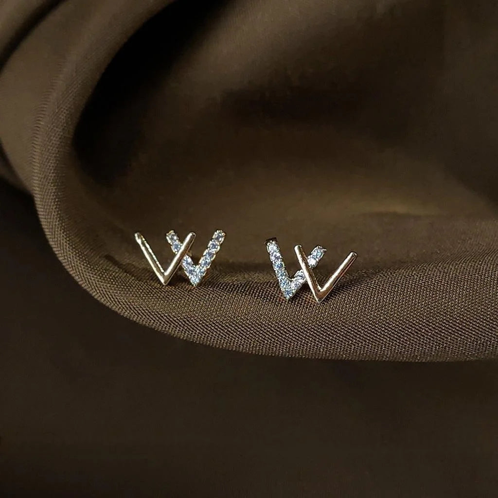Mini Floral Zircon Micro Pave 14K Plated Eco Copper Stud Earrings For Minimalist Office Style