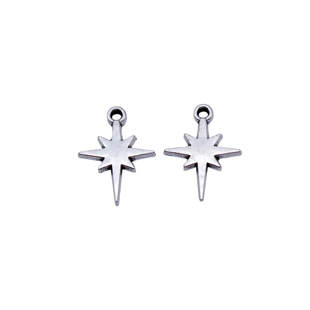 15x11mm 0.47g Multi-Color Zinc Alloy Starburst Star Charm Pendant for DIY Bracelet Necklace Jewelry