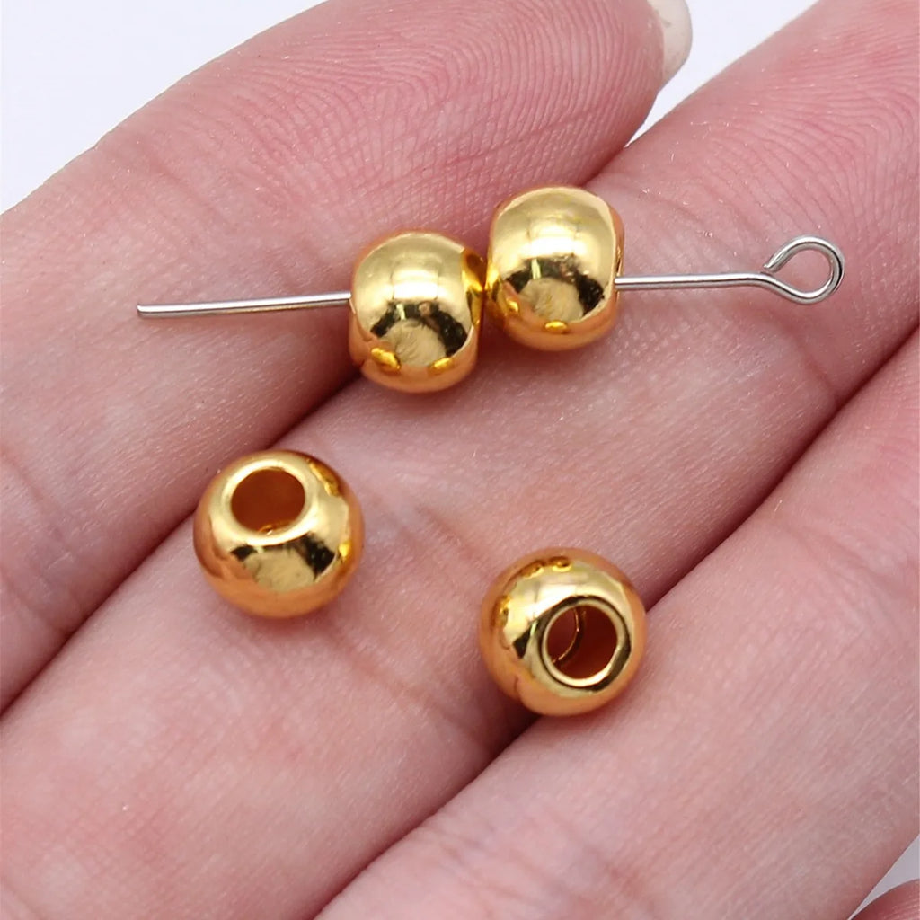 7.7x7.7x6.1mm 1g Multicolor Zinc Alloy Smooth Spacer Beads for DIY Bracelet Necklace Jewelry Making