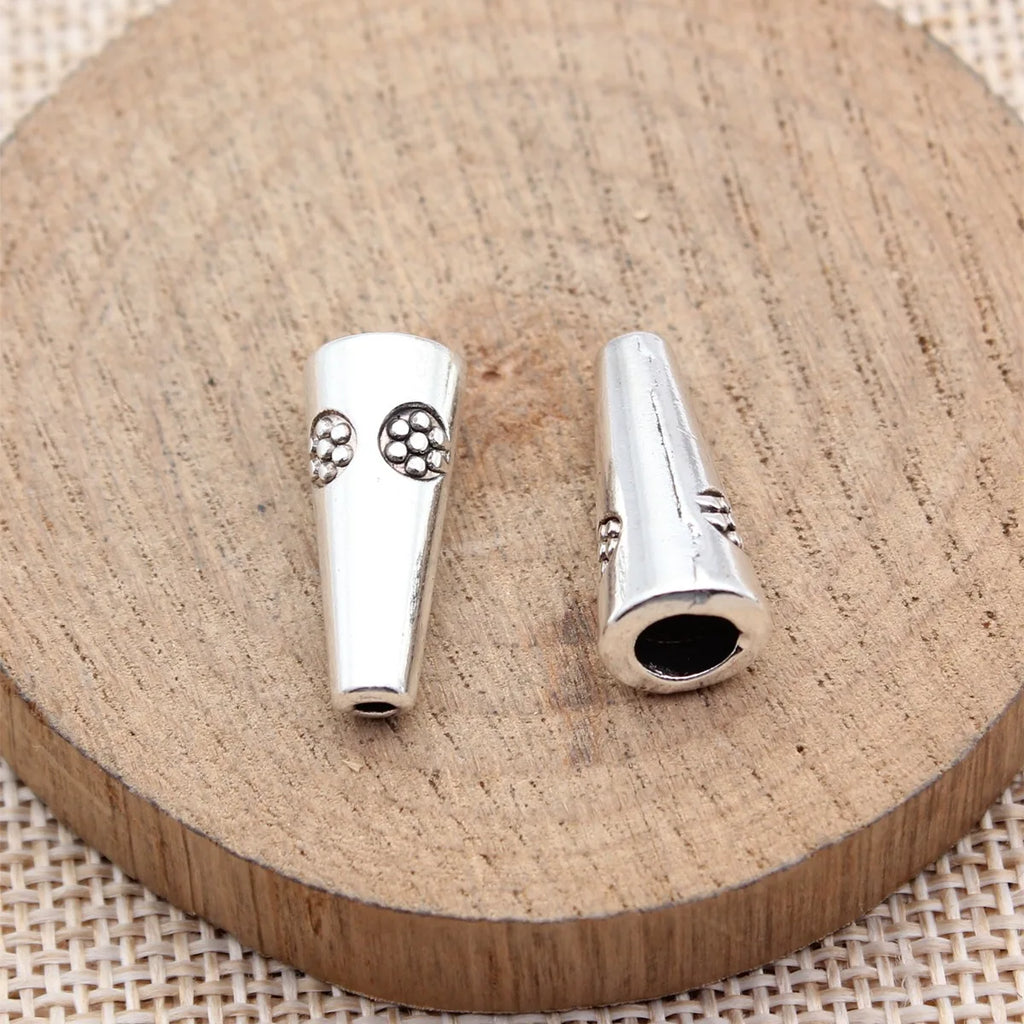 19.6x8.8x8.6mm 2.6g Multicolor Zinc Alloy Long Cone bead caps for tassel pendants and DIY jewelry findings