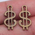 17mm 0.6g Multicolor Zinc Alloy Dollar Sign Charm Pendant for DIY Money Theme Jewelry Making