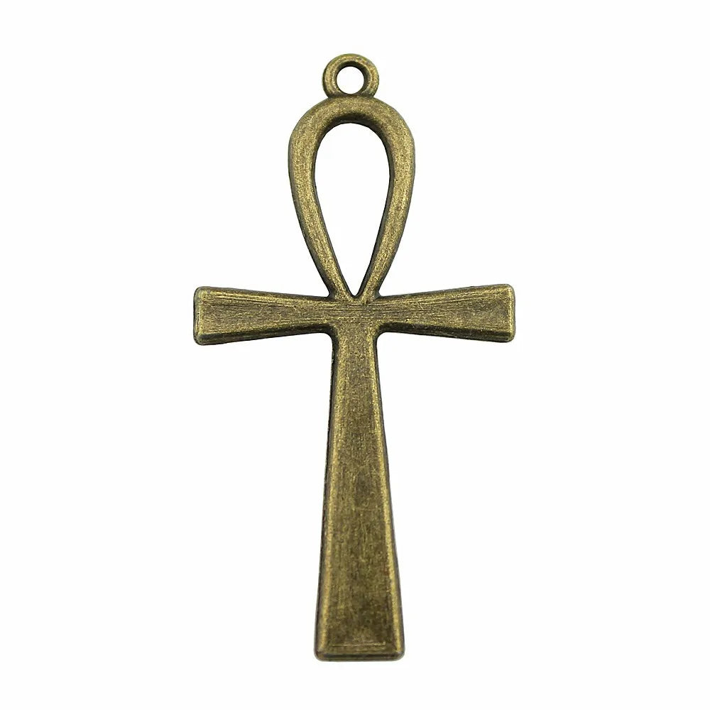 52x28mm 4.5g Zinc Alloy Cross Charm Pendant for DIY Necklace Bracelet Jewelry Making