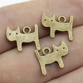 14x12mm 0.8g Multicolor Zinc Alloy Cat Charm Pendant for DIY Necklace Bracelet Jewelry Making