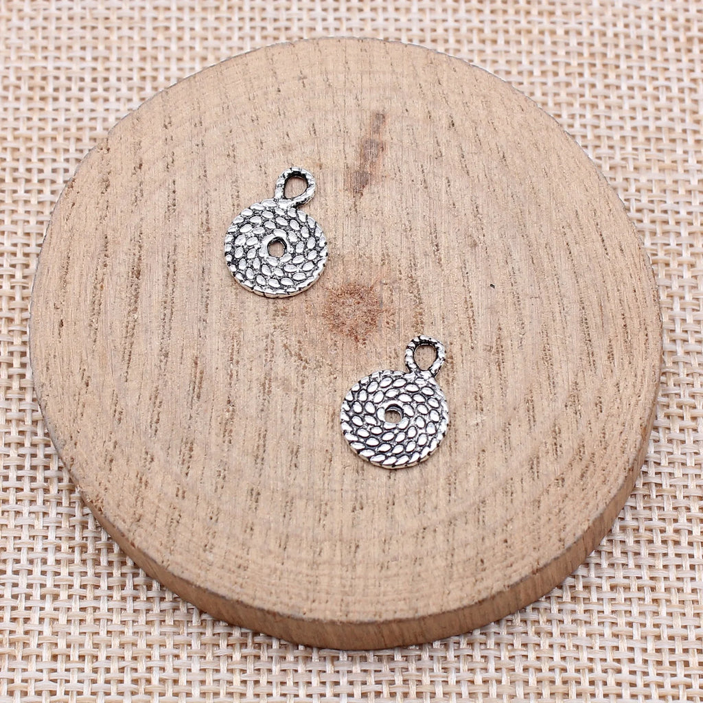 15x11mm 0.6g Antique Silver Zinc Alloy Rope Charm Pendant for DIY Bracelet Necklace Jewelry Making