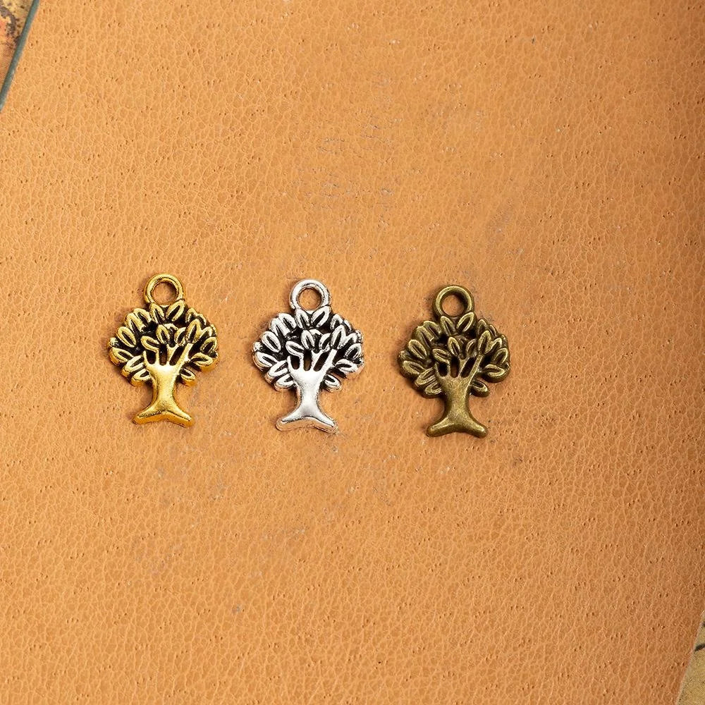 15x10MM Zinc Alloy Tree Of Life Charm Pendant for DIY Necklace Bracelet Jewelry Making