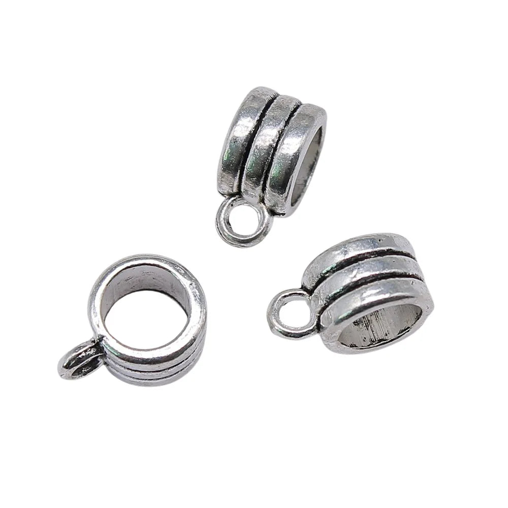 10x8x5mm 0.8g Antique Silver Zinc Alloy Decorative Pendant Bail Connector for DIY Jewelry Making