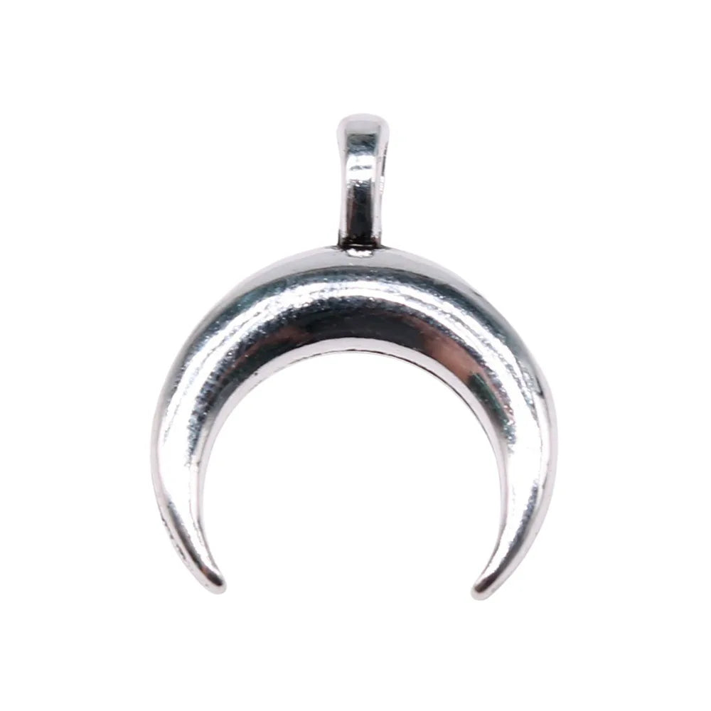 20x17mm 1g Zinc Alloy Crescent Moon Charm Pendant for DIY Necklace Bracelet Jewelry Making