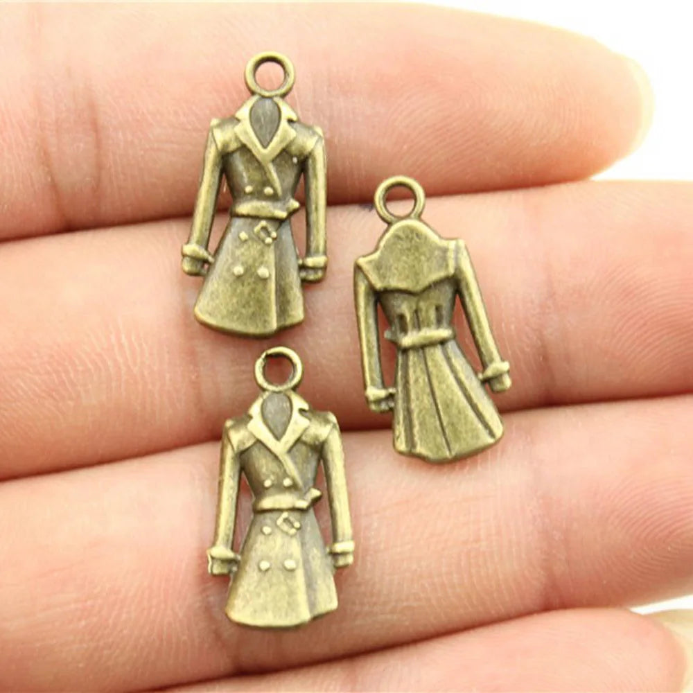 23x11mm 1.9g Multicolor Zinc Alloy Military Coat Charm Pendant for DIY Bracelet Necklace Jewelry