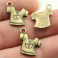 17x13mm 0.9g Antique Bronze Tone Zinc Alloy Shirt Charm Pendant for DIY Necklace Bracelet Jewelry Making