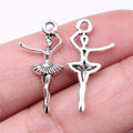 25x12mm 0.79g Multicolor Zinc Alloy Ballet Charm Pendant for DIY Dance Theme Jewelry Making