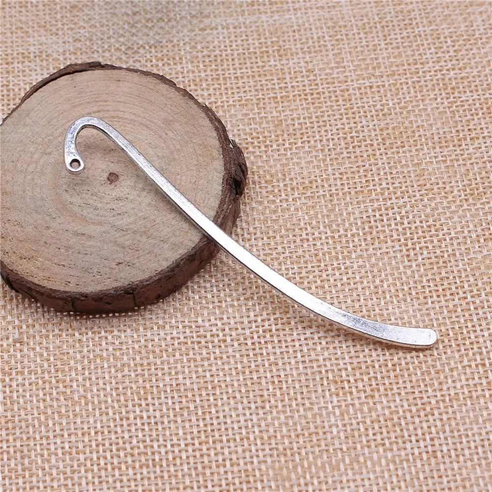 86mm 3.4g Multicolor Zinc Alloy Smooth Bookmark Blank Jewelry Findings for DIY Charm Bookmark Making