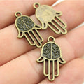 24x15mm 1.5g Multicolor zinc alloy Hamsa Hand charm pendant for DIY bracelet necklace jewelry making