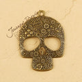 66x49MM Zinc Alloy Rose Skull Charm Pendant for DIY Necklace Bracelet Jewelry Making