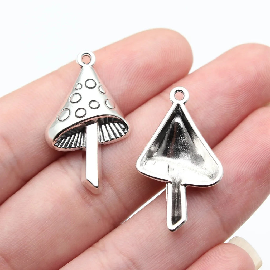 29x17mm 2.4g Multicolor Zinc Alloy Mushroom Charm Pendant for DIY Bracelet Necklace Jewelry Making