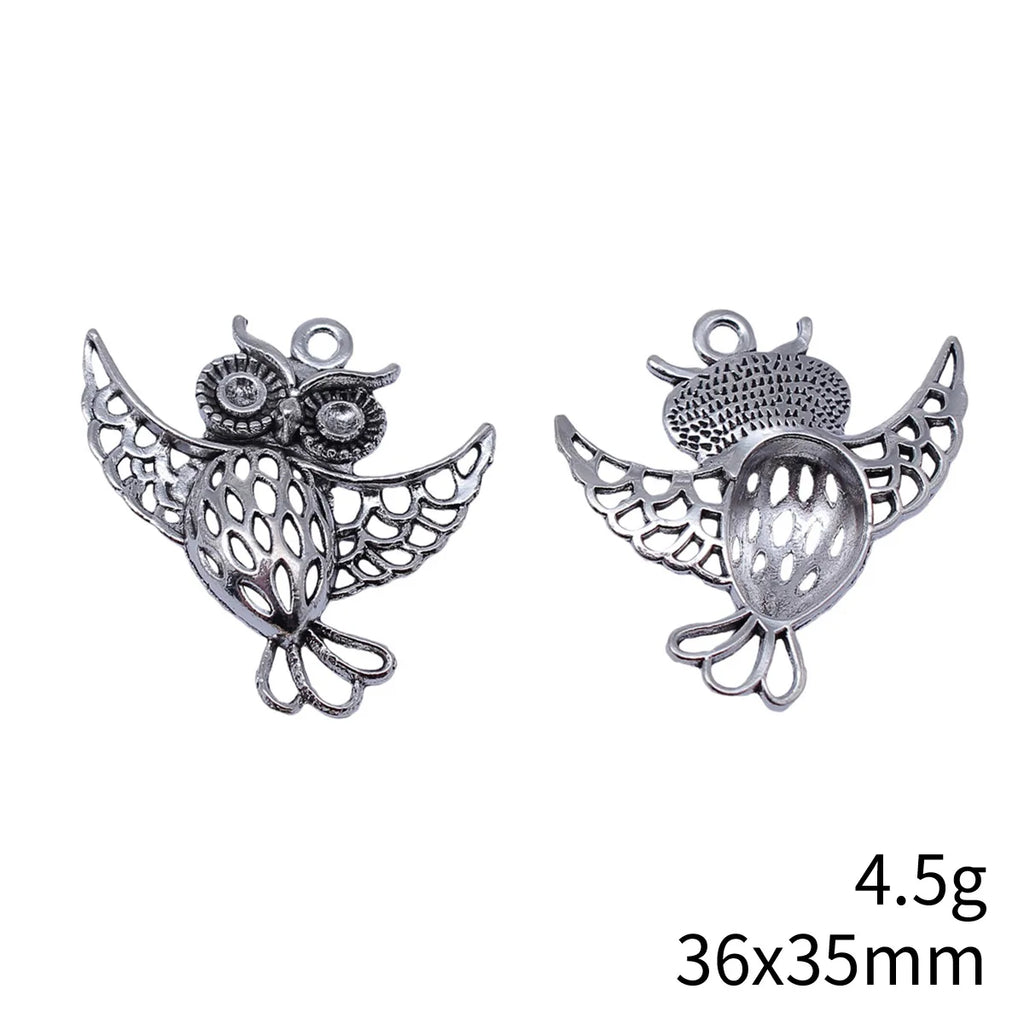 36x35mm 4.5g Multicolor Zinc Alloy Owl Cat Charm Pendant for Clothing Accessories and DIY Jewelry Making