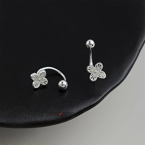 Eco-Friendly Copper Hollow Flower Drop Earrings, Two-Way Fresh Sweet Commuter Jewelry