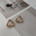Minimalist 14K Plated Irregular Triangle Acrylic Stud Earrings
