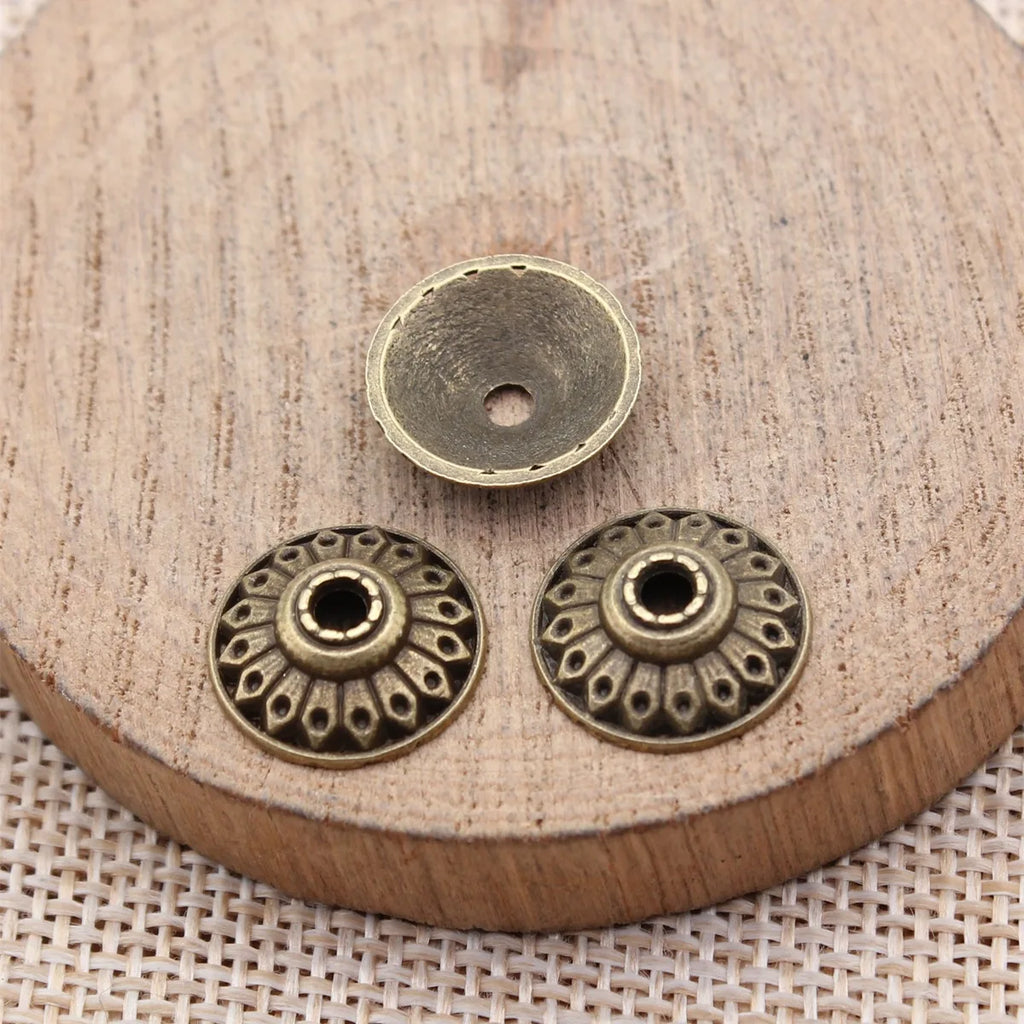 14x14x4.2mm 0.89g Multicolor Zinc Alloy Flower Bead Caps for Beaded Bracelet Necklace DIY Jewelry