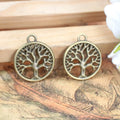 20MM Zinc Alloy Tree Of Life Charm Pendant for DIY Necklace Bracelet Jewelry Making