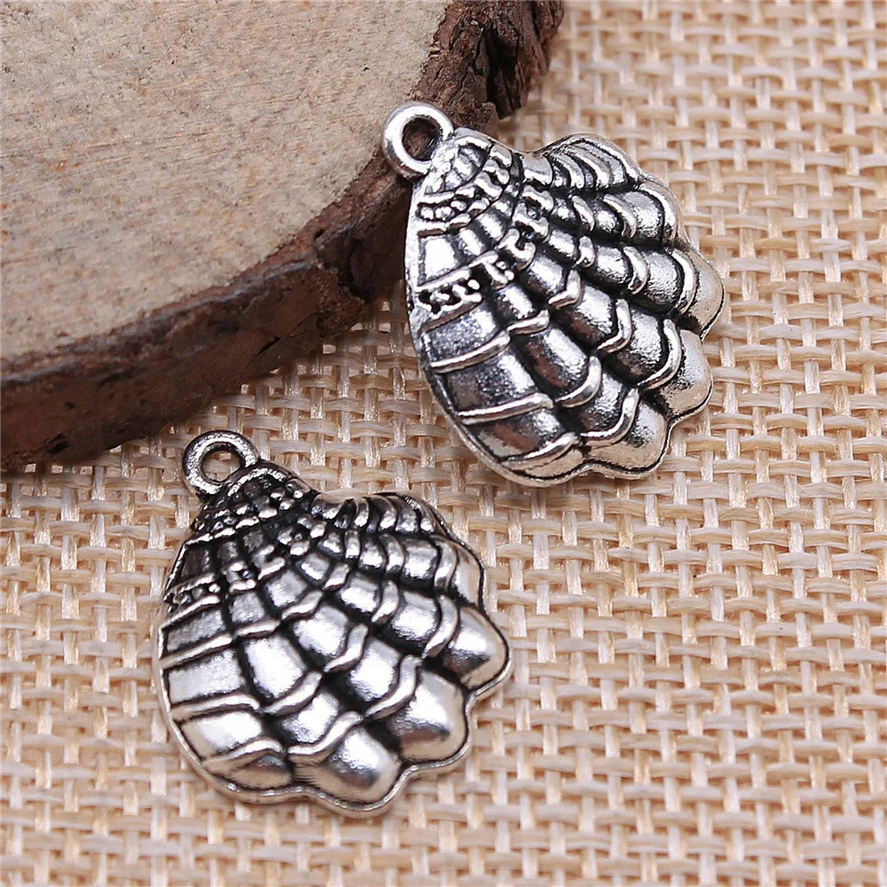 19mm 1.7g Multicolor Zinc Alloy Shell Charm Pendant for DIY Necklace Bracelet Jewelry Making