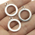 22x18mm 1.4g Multicolor Zinc Alloy Smooth Round Ring Earring Charms for DIY Earring Making