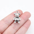 23x13mm 4.2g Antique Silver Zinc Alloy Bear Charm Pendant for DIY Necklace Bracelet Jewelry Making