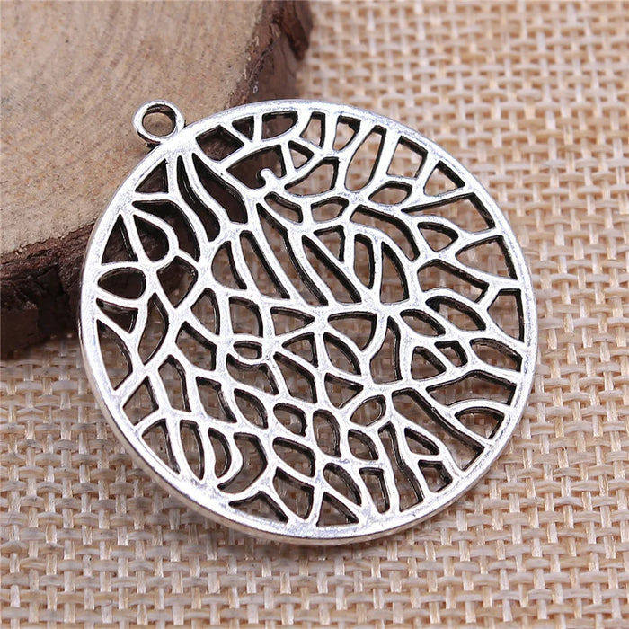 35x38mm 5.3g Multicolor Zinc Alloy Geometric Flower Filigree Charm Pendant for DIY Jewelry Making