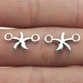 10x16mm 0.5g Multicolor Zinc Alloy Starfish Connector Charm for DIY Necklace Bracelet Jewelry Making