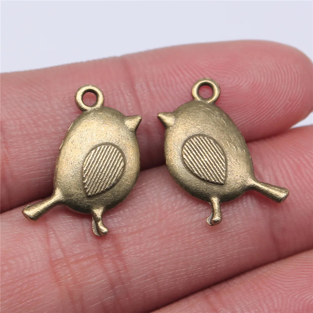 20x13mm 1.7g Multicolor Zinc Alloy Bird Charm Pendant for DIY Flying Animal Jewelry Accessories